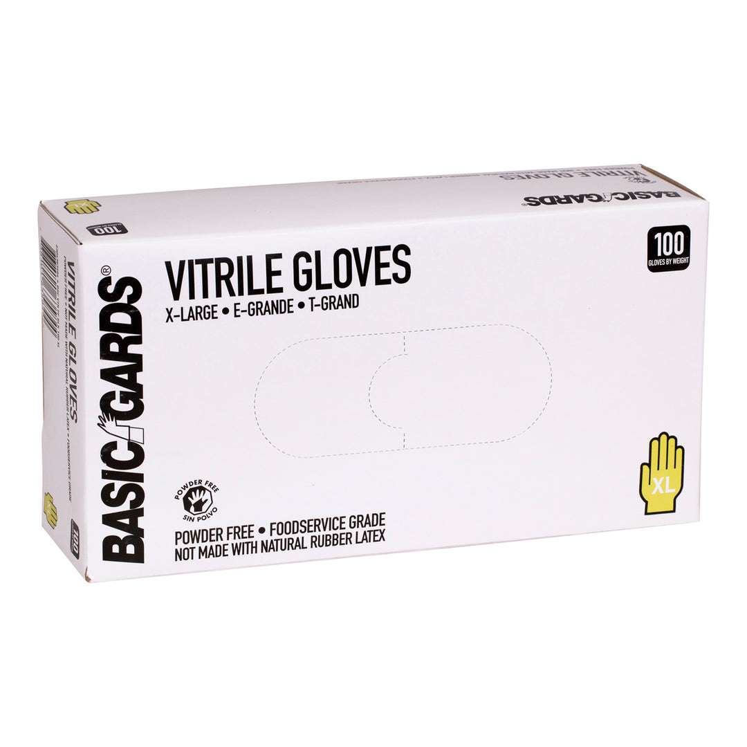 Glove Vitrile Food Service Powder-Free Black XL - 10 x 100 count - Basicgard Glove - Packaging and Accessories - Restaurant Supplies and Equipment - Canadian Distribution