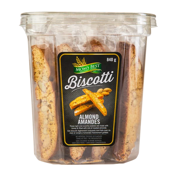 Almond Biscotti - 4 x 840 g - Mom’s Best Gourmet Foods - Canadian Distribution
