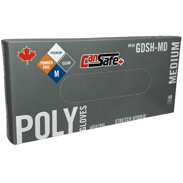 Safety Zone - Clear Poly Gloves Medium Gdsh-Md 10X100 Ea - Canadian Distribution