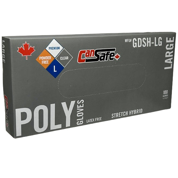 Safety Zone - Clear Poly Gloves Large Gdsh-Lg 10X100 Ea - Canadian Distribution