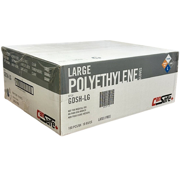 Safety Zone - Blue Poly Gloves Large Gdsh-Lg-Bl 10X100 Ea - Canadian Distribution