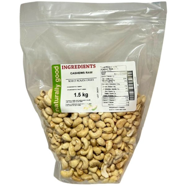 NATURALLY GOOD - CASHEWS RAW 2x1.5 KG