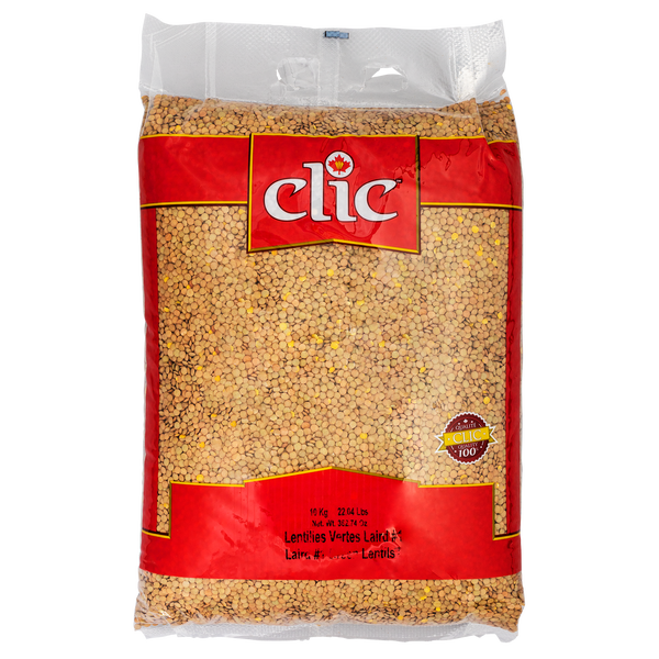 Clic Green Lentils - 4 x 10 kg - Grocery and Food Items - Canadian Distribution