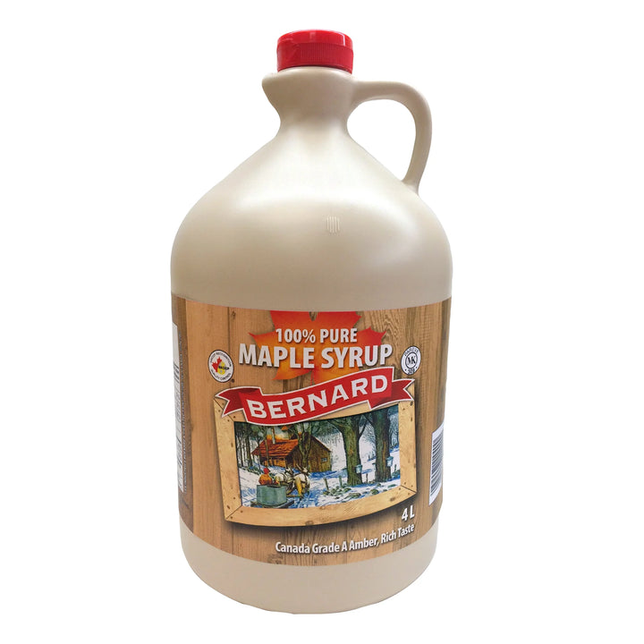 Bernard Pure Canada Grade A Amber Maple Syrup - 2 x 4 L - Grocery and Food Items - Canadian Distribution