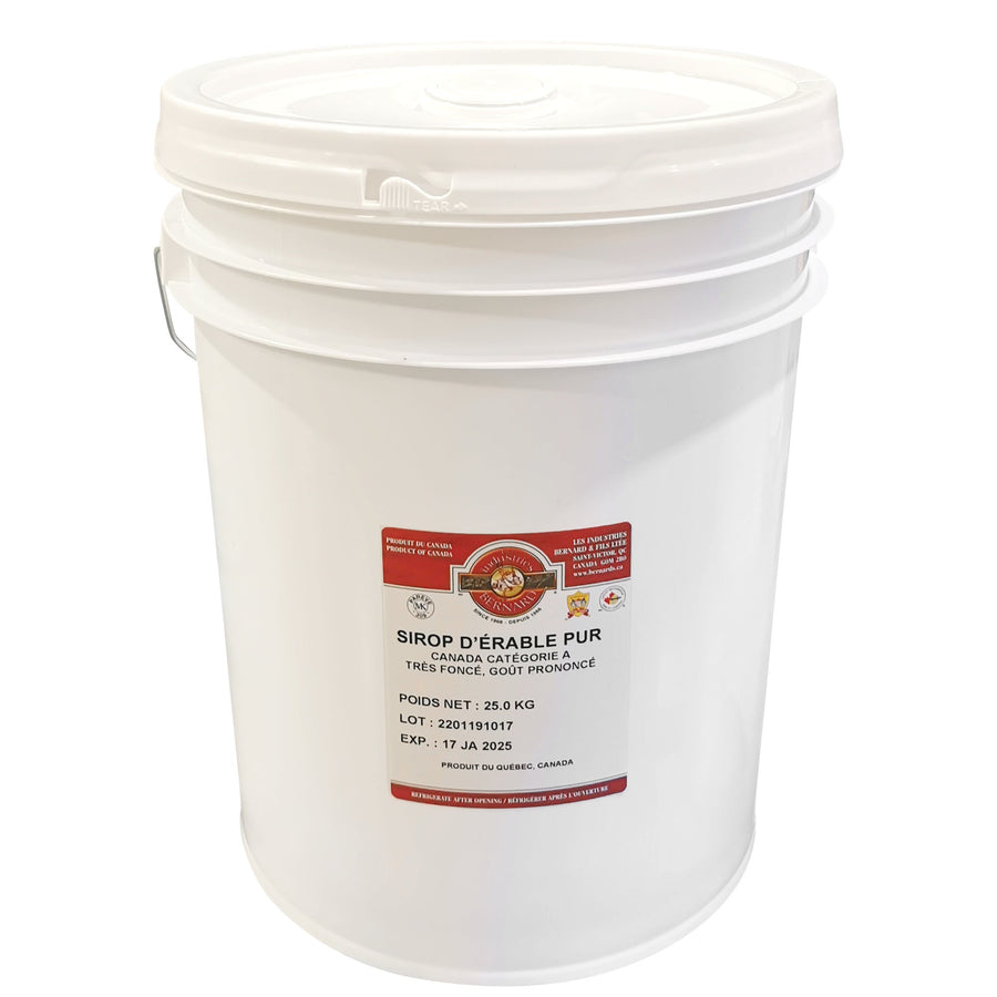 Bernard Pure Canada Grade A Very Dark Maple Syrup - 2 x 18.9 L - Grocery and Food Items - Canadian Distribution