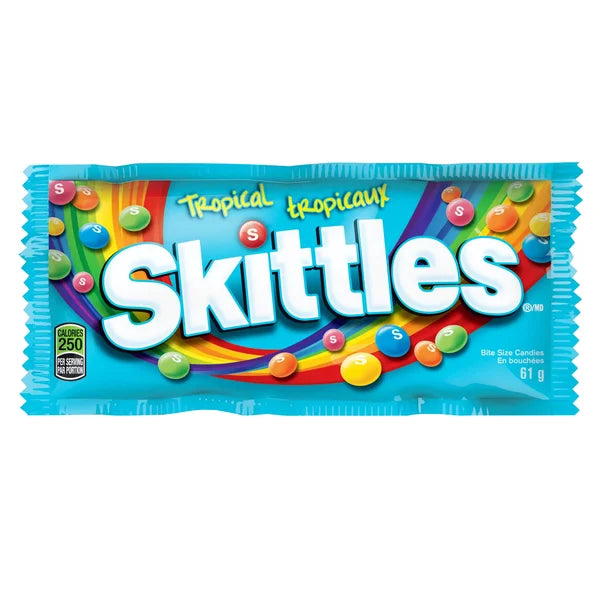 Tropical Fruit Candy - 144 × 61 g - Skittles - Canadian Distribution