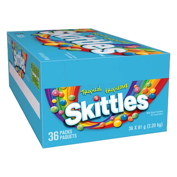 Bonbons aux fruits tropicaux - 144 × 61 g - Skittles - Distribution canadienne - Livraison gratuite au Canada pour les commandes de plus de 199 $ CA