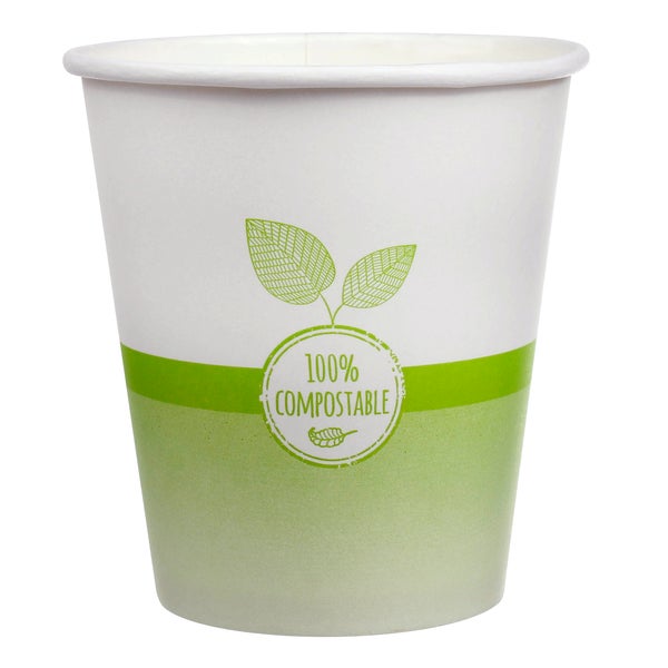 iECO Compost Single Wall Cup 10oz - 5 Packs of 100 - Grocery and Food Items - Canadian Distribution