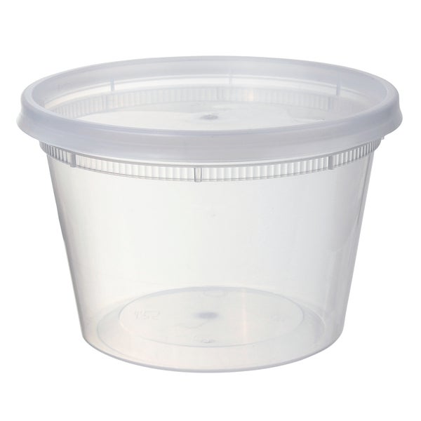 Café Express 16-oz Deli Containers with Lids - Pack of 240 - Grocery and Food Items - Canadian Distribution