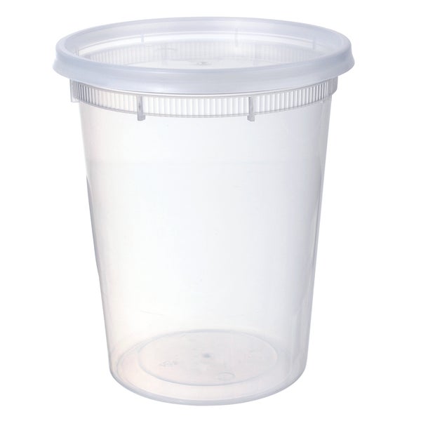 Café Express 32-oz Deli Containers with Lids - Pack of 240 - Grocery and Food Items - Canadian Distribution