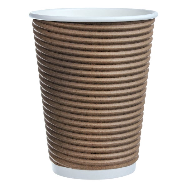 Café Express 10-oz Brown Ripple Hot Cups - 5 packs of 100 - Grocery and Food Items - Canadian Distribution