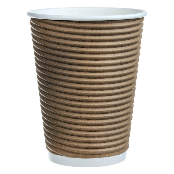 Café Express Brown Ripple 16-oz Hot Cups - 5 packs of 100 - Grocery and Food Items - Canadian Distribution
