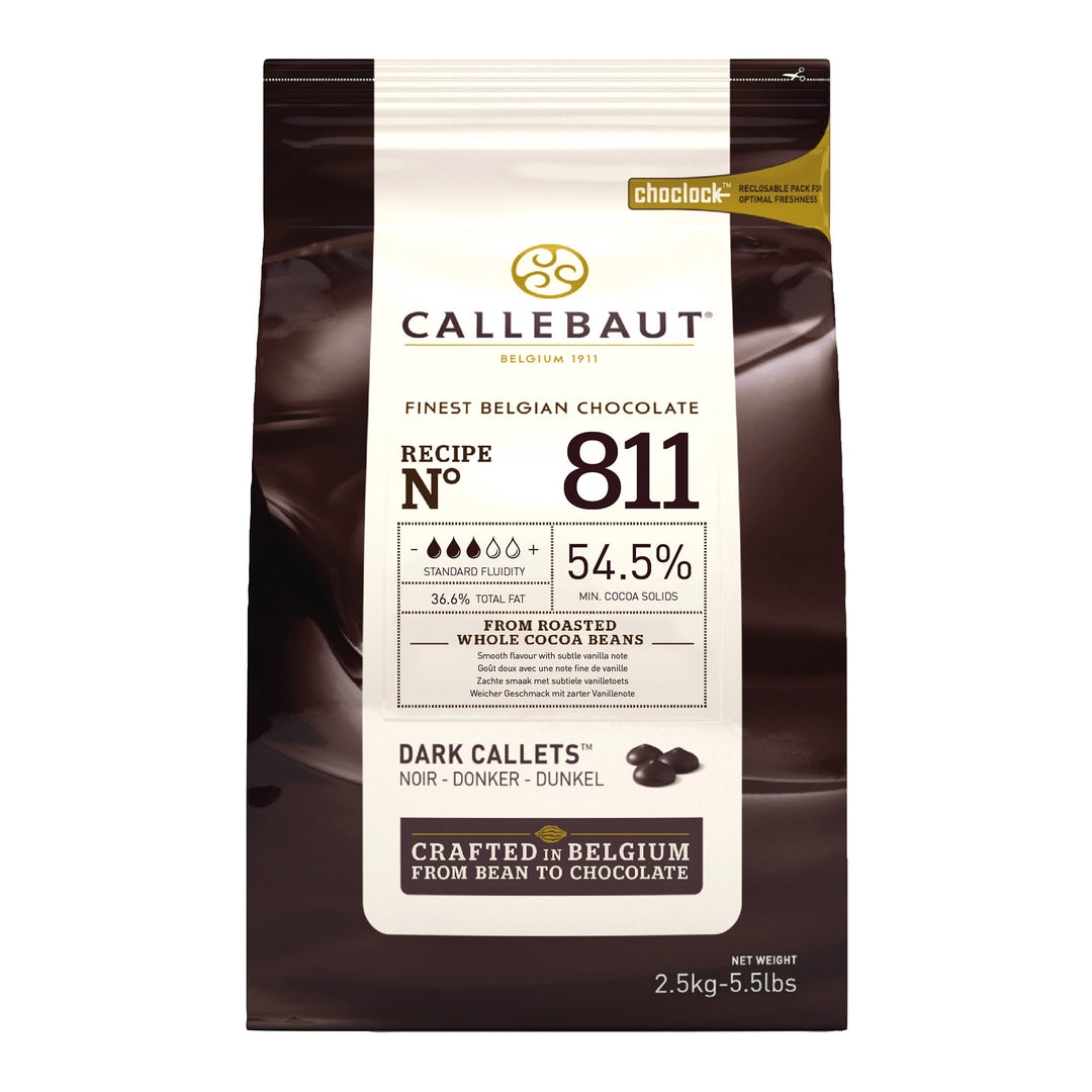 Callebaut Dark Callets 54.5% Chocolate - 2 x 2.5 kg - Grocery and Food Items - Canadian Distribution