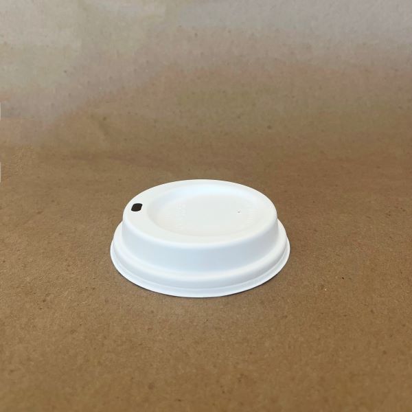 10-20oz. Sip White Paper Pulp Compostable Cup Lid 90mm 1000cs