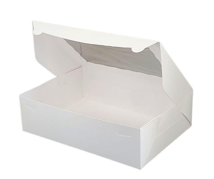 EB - 14 x 10 x 4 - Boîte à cupcakes avec fenêtre - Blanche - 5284A