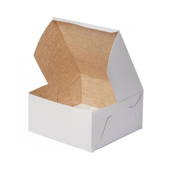 10" White Paper Kraft Cake Box - Canadian Distribution - Ships Free Within Canada on Orders Above CAD $199