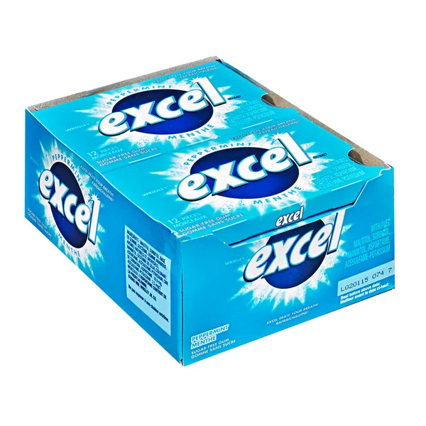 Gomme à la menthe poivrée sans sucre - 48 paquets de 12 - Excel - Distribution canadienne - Livraison gratuite au Canada pour les commandes de plus de 199 $ CA