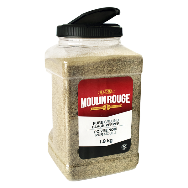 Moulin Rouge Ground Black Pepper - 4 x 1.9 kg - Grocery and Food Items - Canadian Distribution