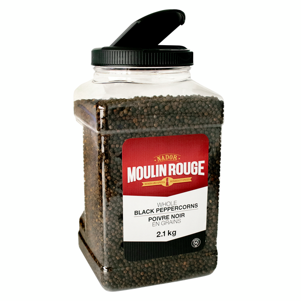 Moulin Rouge Whole Black Peppercorns - 4 x 2.1 kg - Grocery and Food Items - Canadian Distribution