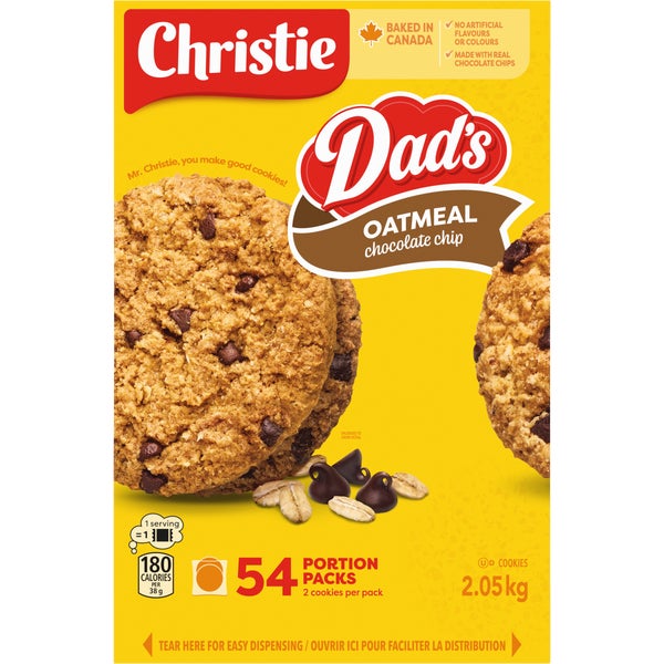 Dad's Oatmeal Chocolate Chip - 4 x 2.05 kg - Christie - Canadian Distribution