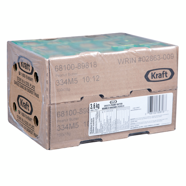 Kraft Smooth Single-serve Peanut Butter - 4 x Pack of 200 - Grocery and Food Items - Canadian Distribution