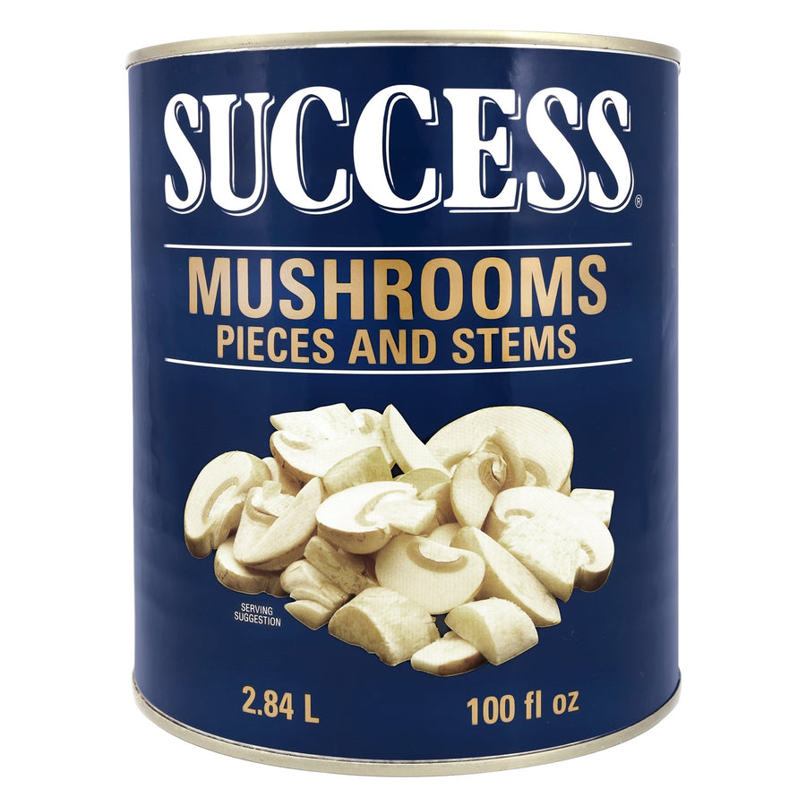 Success Mushrooms Pieces and Stems - 4 x 2.84 L - Grocery and Food Items - Canadian Distribution