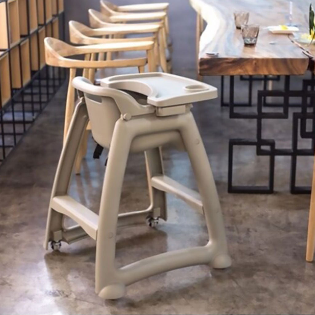 High Chair With Wheels And Tray - Sold By The Case