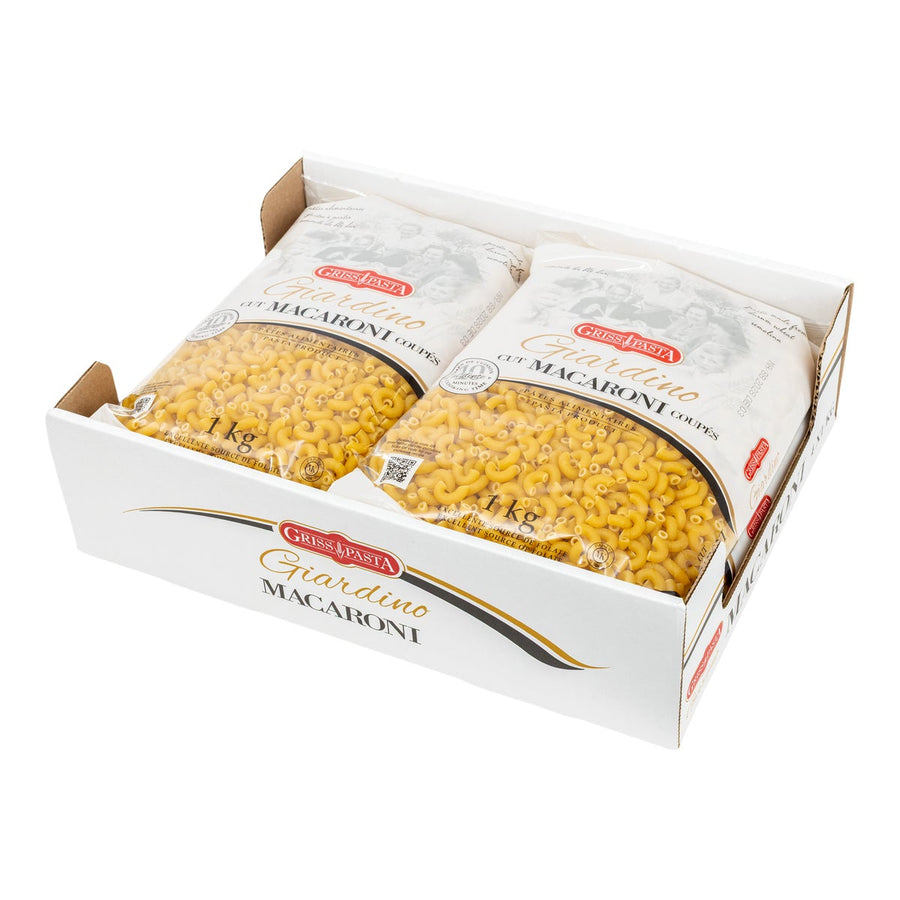 Griss Pasta Giardino Macaroni - 16 × 1 kg - Grocery and Food Items - Canadian Distribution