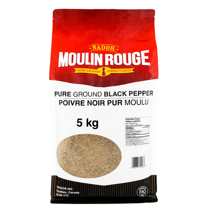Moulin Rouge Pure Ground Black Pepper - 2 x 5 kg - Grocery and Food Items - Canadian Distribution