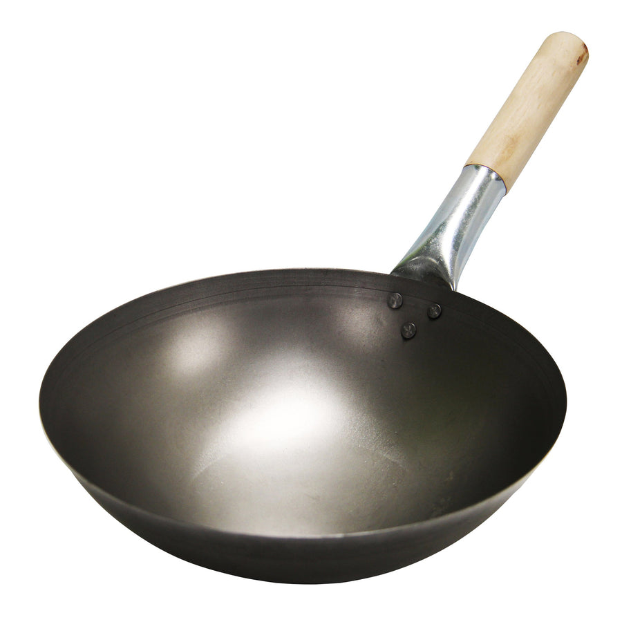 Sagetra Wok with Wood Handle, 35.5 cm (14 in) - Restaurant Equipment and Smallwares - Canadian Distribution