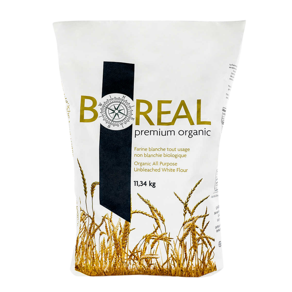 Boreal Premium Organic All Purpose Organic White Flour - 4 x 11.34 kg - Grocery and Food Items - Canadian Distribution