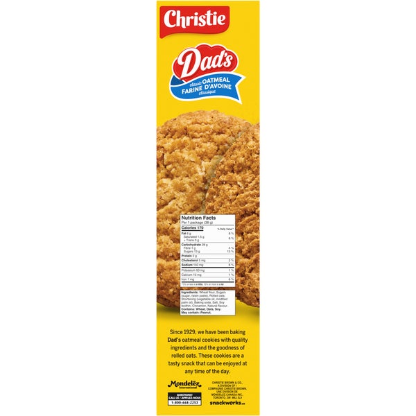 Dad's Classic Oatmeal - 4 x 2.05 kg - Christie - Canadian Distribution - Ships Free Within Canada on Orders Above CAD $199