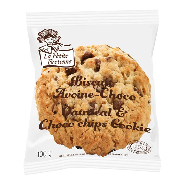 Oatmeal Chocolate Chip Cookies - 144 x Packs of 2 - La Petite Bretonne - Canadian Distribution