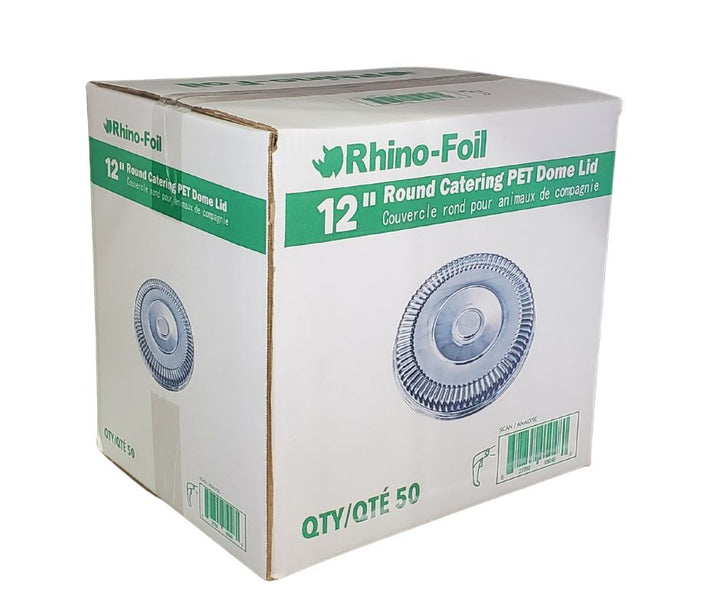 Rhino-Foil - 12" Clear Plastic Lid for Round Catering Tray - AR202R