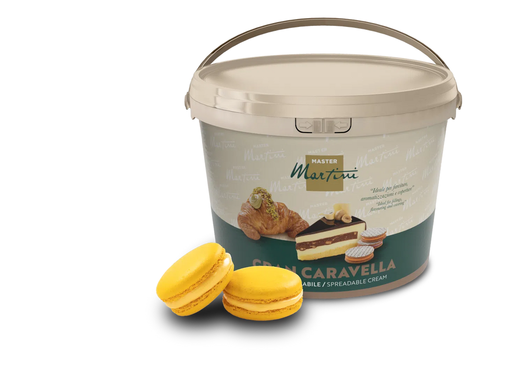 Smooth Lemon Filling / Spreadable Cream - 5 KG Bucket - Master Martini Gran Caravella Limone - Canadian Distributor - Master Martini Canada