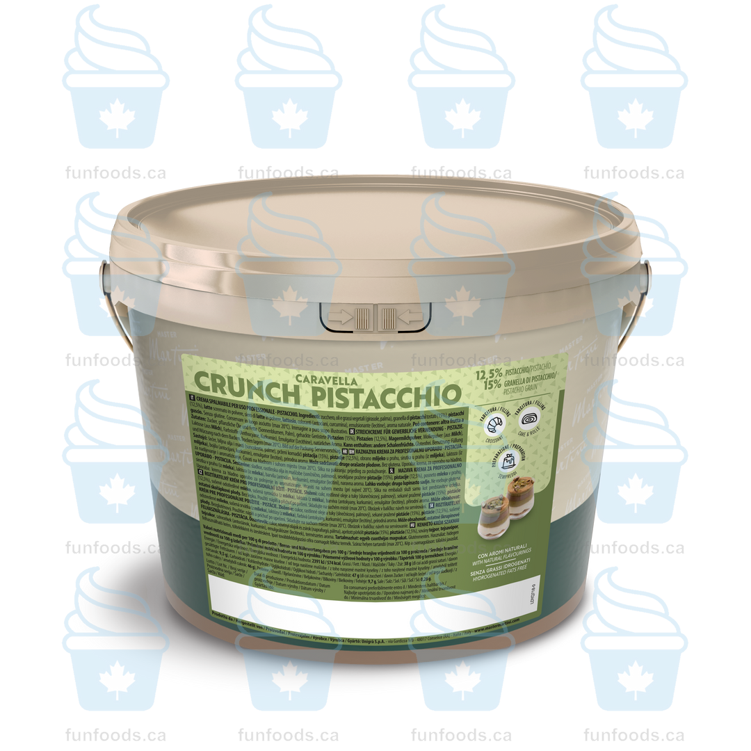 Crunchy Pistachio Filling - 5 KG Bucket - Master Martini Canada - Canadian Distributor