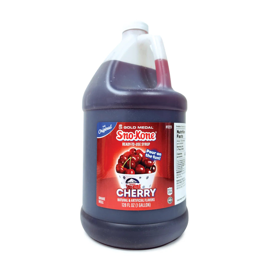 Cherry - Sno-Treat Sno-Kone® Syrup - 4 x 1 Gallon - WFI - Canadian Distribution