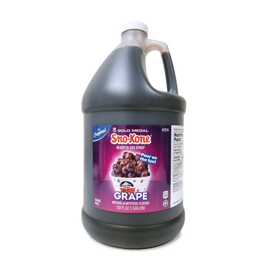 Grape - Sno-Treat Sno-Kone® Syrup - 4 x 1 Gallon - WFI - Canadian Distribution
