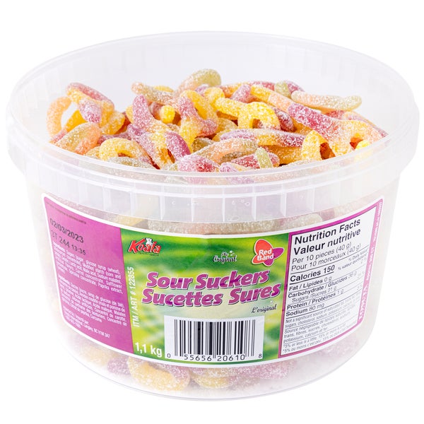 Sour Suckers - 4 x 1.1 kg - Red Band - Canadian Distribution