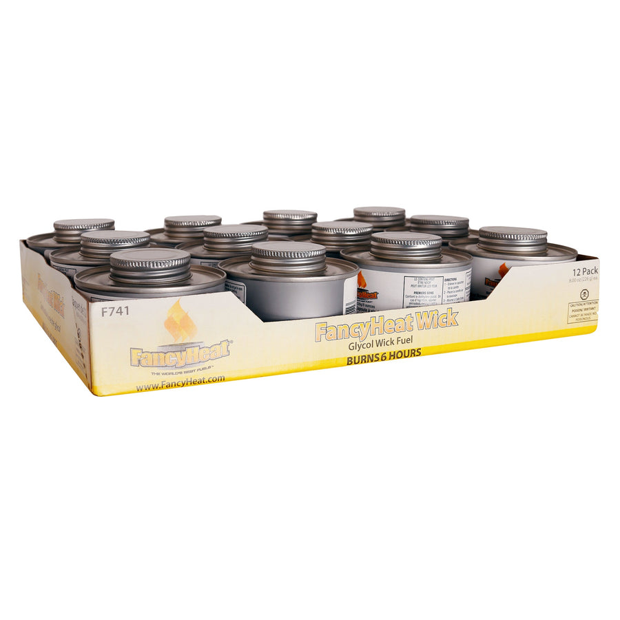 FancyHeat - Glycol Wick Fuel - Pack of 12 - Restaurant Equipment and Smallwares - Canadian Distribution
