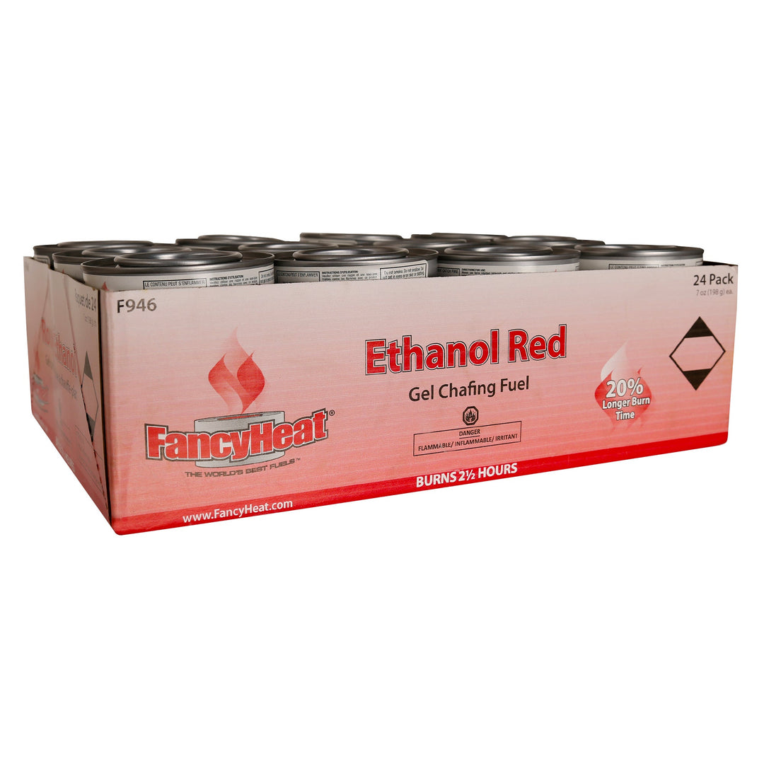 Red Ethanol Gel Chafing Fuel - Pack of 24 - FancyHeat - Restaurant Equipment and Smallwares - Canadian Distribution