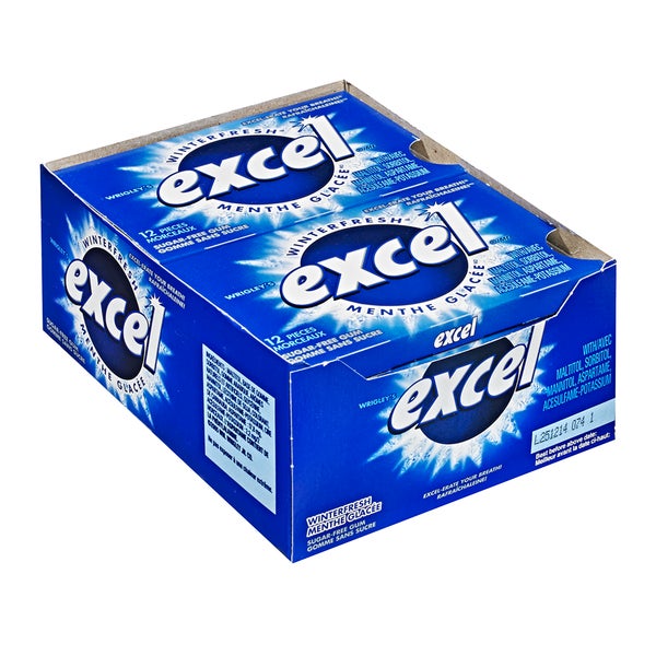 Gomme Winterfresh sans sucre - 48 paquets de 12 - Excel - Distribution canadienne - Livraison gratuite au Canada pour les commandes de plus de 199 $ CA