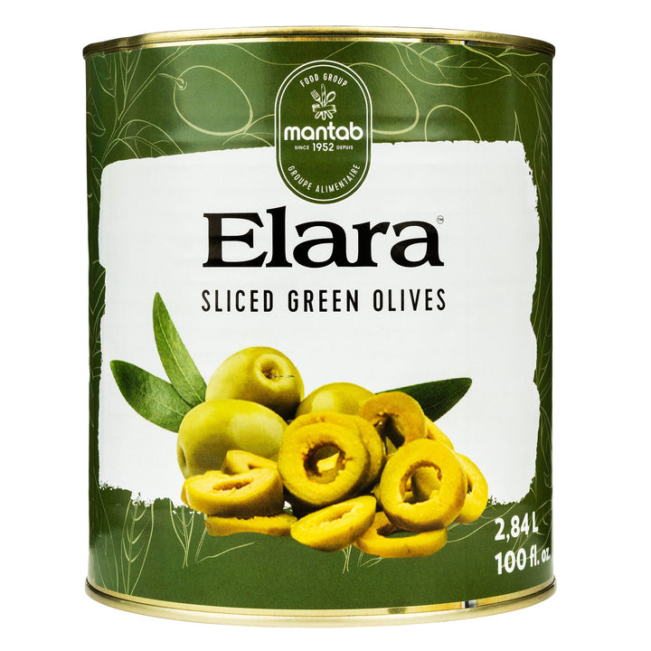 Elara Sliced Green Olives - 4 x 2.84 L - Grocery and Food Items - Canadian Distribution - Ships Free Within Canada on Orders Above CAD $199