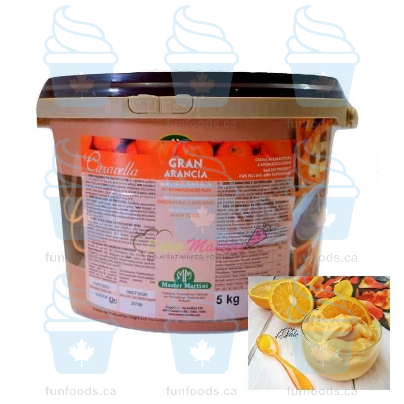 Smooth Orange Fillings - 5 KG Bucket - Master Martini Canada - Canadian Distributor