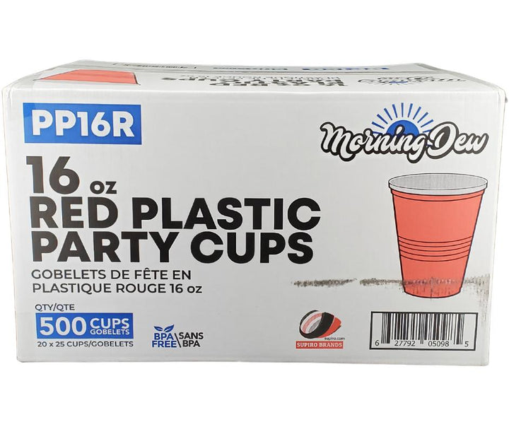 Morning Dew - 16oz - Red Party Cups - 20 x 25 count