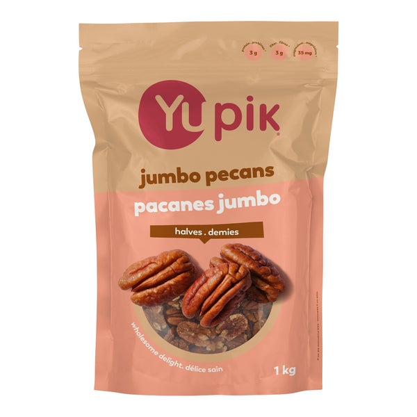 Jumbo Pecan Halves - 4 x 1 kg - Yupik - Canadian Distribution