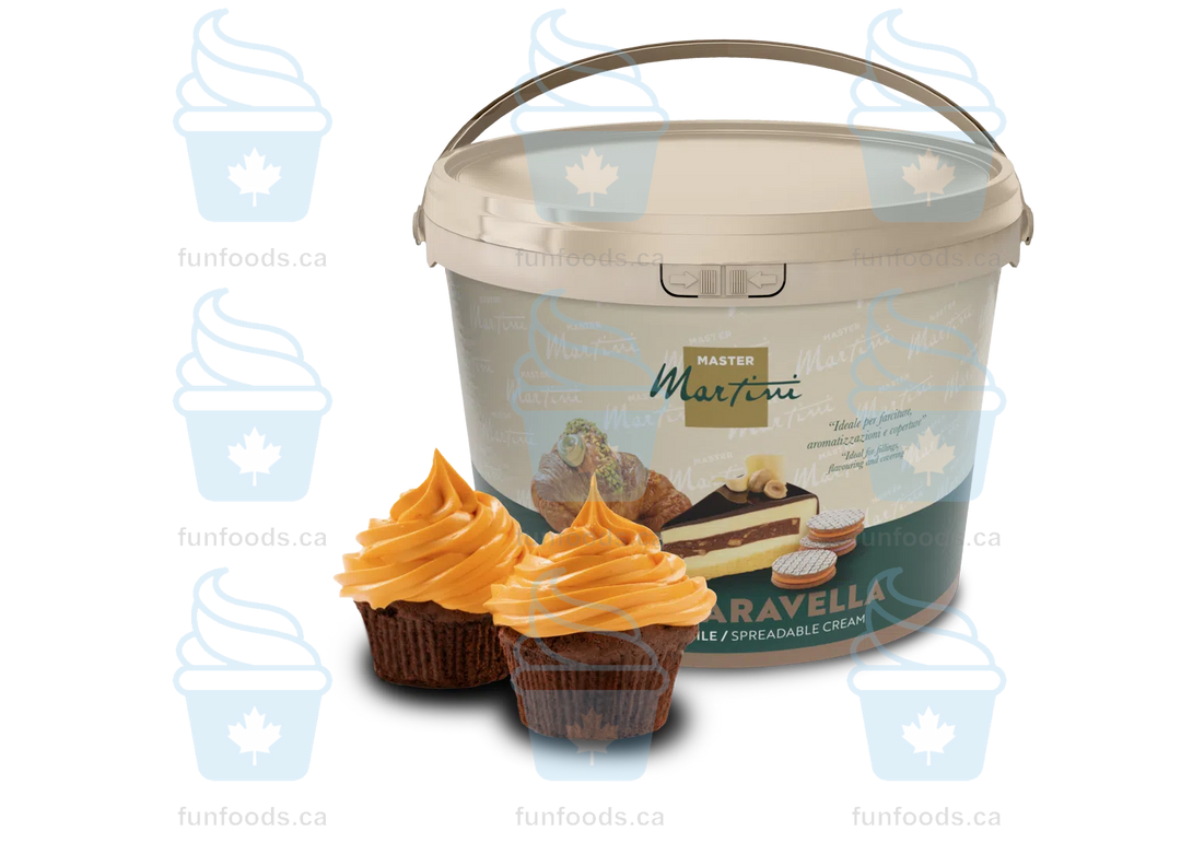 Smooth Orange Spreadable Cream - 5 KG Bucket - Gran Caravella Arancia - Master Martini Canada - Canadian Distributor