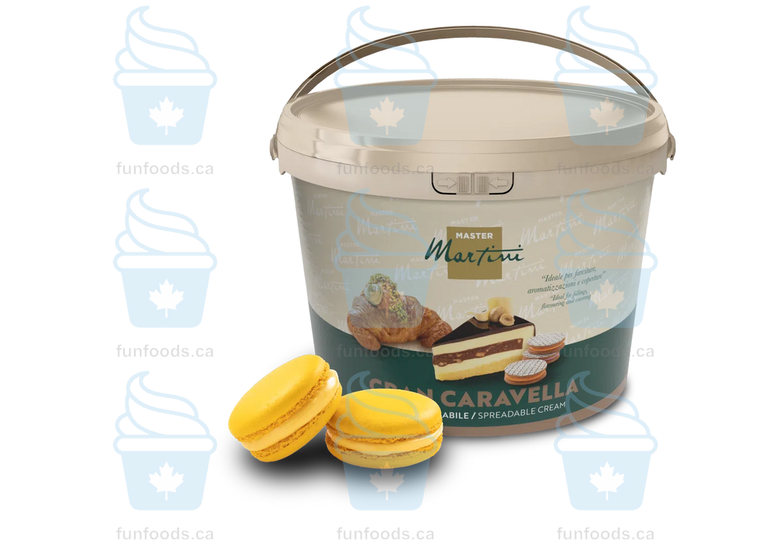 Smooth Lemon Filling / Spreadable Cream - 5 KG Bucket - Master Martini Gran Caravella Limone - Canadian Distributor - Master Martini Canada