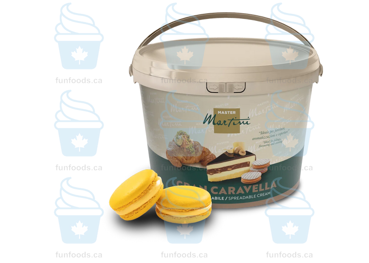 Smooth Lemon Filling / Spreadable Cream - 5 KG Bucket - Master Martini Gran Caravella Limone - Canadian Distributor - Master Martini Canada