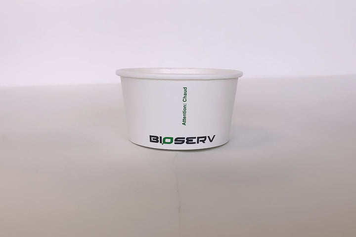 White Bioserv Soup Cup - 6/8/12/16/24/32 oz - 1000cs - Disposable Take Away Food Packaging - Canadian Distribution